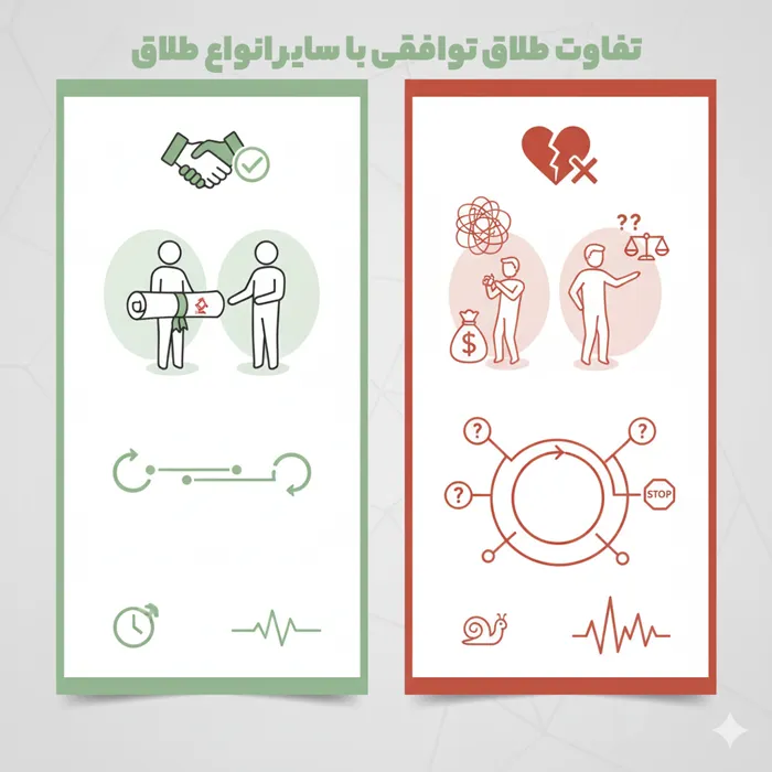 تفاوت طلاق توافقی با سایر انواع طلاق