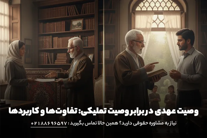 وصیت عهدی در برابر وصیت تملیکی و تاثیر آن در نوشتن وصیت نامه