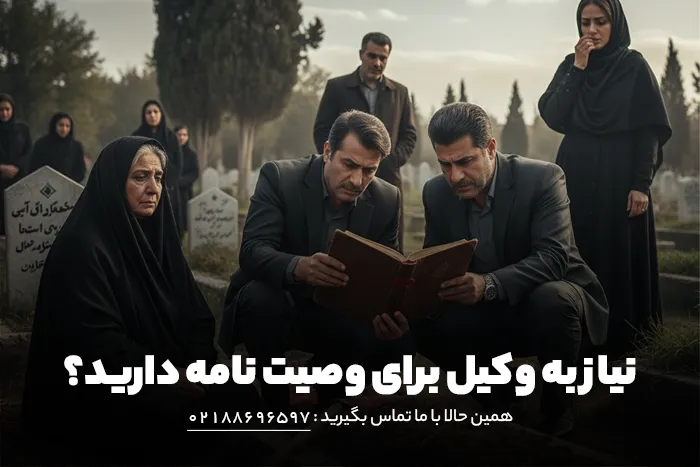 تعریف وصیت و وجود وکیل وصیت نامه